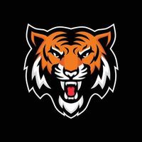 tijger mascotte logo sport ontwerp vector