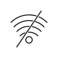 bewerkbare icoon van Nee Wifi verbinding, vector illustratie geïsoleerd Aan wit achtergrond. gebruik makend van voor presentatie, website of mobiel app