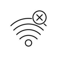 bewerkbare icoon van Wifi Nee verbinding, vector illustratie geïsoleerd Aan wit achtergrond. gebruik makend van voor presentatie, website of mobiel app