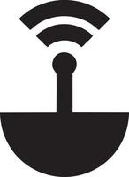 signaal communicatie informatie verbinding draadloze icoon symbool vector afbeelding, illustratie van de netwerk Wifi in zwart afbeelding. eps 10