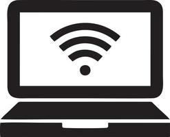 signaal communicatie informatie verbinding draadloze icoon symbool vector afbeelding, illustratie van de netwerk Wifi in zwart afbeelding. eps 10