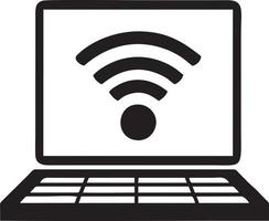 signaal communicatie informatie verbinding draadloze icoon symbool vector afbeelding, illustratie van de netwerk Wifi in zwart afbeelding. eps 10