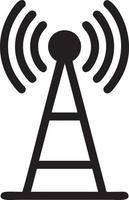 signaal communicatie informatie verbinding draadloze icoon symbool vector afbeelding, illustratie van de netwerk Wifi in zwart afbeelding. eps 10