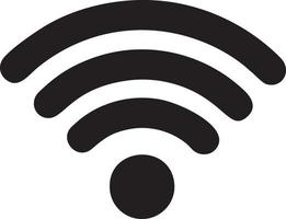 signaal communicatie informatie verbinding draadloze icoon symbool vector afbeelding, illustratie van de netwerk Wifi in zwart afbeelding. eps 10