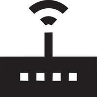 signaal communicatie informatie verbinding draadloze icoon symbool vector afbeelding, illustratie van de netwerk Wifi in zwart afbeelding. eps 10