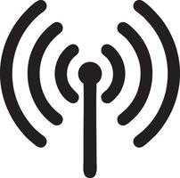 signaal communicatie informatie verbinding draadloze icoon symbool vector afbeelding, illustratie van de netwerk Wifi in zwart afbeelding. eps 10