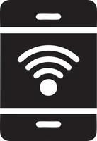 signaal communicatie informatie verbinding draadloze icoon symbool vector afbeelding, illustratie van de netwerk Wifi in zwart afbeelding. eps 10