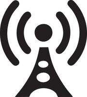 signaal communicatie informatie verbinding draadloze icoon symbool vector afbeelding, illustratie van de netwerk Wifi in zwart afbeelding. eps 10