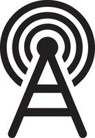 signaal communicatie informatie verbinding draadloze icoon symbool vector afbeelding, illustratie van de netwerk Wifi in zwart afbeelding. eps 10