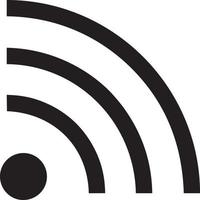 signaal communicatie informatie verbinding draadloze icoon symbool vector afbeelding, illustratie van de netwerk Wifi in zwart afbeelding. eps 10