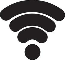 signaal communicatie informatie verbinding draadloze icoon symbool vector afbeelding, illustratie van de netwerk Wifi in zwart afbeelding. eps 10