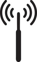 signaal communicatie informatie verbinding draadloze icoon symbool vector afbeelding, illustratie van de netwerk Wifi in zwart afbeelding. eps 10