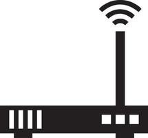 signaal communicatie informatie verbinding draadloze icoon symbool vector afbeelding, illustratie van de netwerk Wifi in zwart afbeelding. eps 10