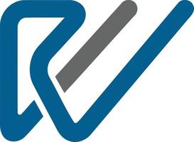 creatief rw logo ontwerp vector