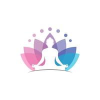 yoga, .eps een geïllustreerd logo dat bedenkingen Gezondheid net zo goed, zou worden Super goed voor een welzijn bedrijf vector