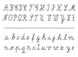 hand- getrokken alfabet reeks vector illustratie