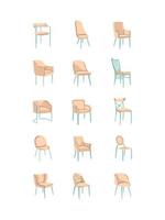 vector illustratie van een reeks van stoelen met een minimalistisch ontwerp