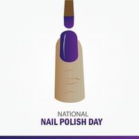 vector illustratie van nationaal nagel Pools dag. gemakkelijk en elegant ontwerp