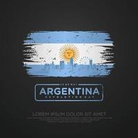 Argentinië revolutie dag groet kaart sjabloon. vector