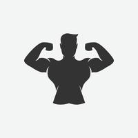 vector illustratie van bodybuilder icoon