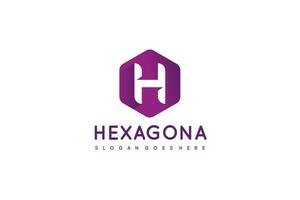 H Letter-Hexagon-logo vector