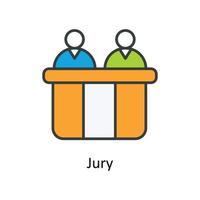 jury vector vullen schets pictogrammen. gemakkelijk voorraad illustratie voorraad