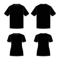 schets zwart t-shirt vector