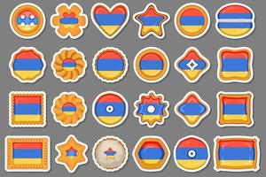 eigengemaakt koekje met vlag land Armenië in smakelijk biscuit vector