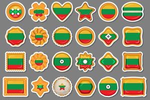 eigengemaakt koekje met vlag land Litouwen in smakelijk biscuit vector