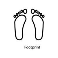 voetafdruk vector schets pictogrammen. gemakkelijk voorraad illustratie voorraad