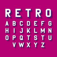 Gestileerde Retro lettertype alfabet vector