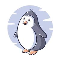 schattig tekenfilm pinguïn ontwerp geïsoleerd vector