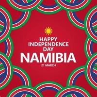 Namibië onafhankelijkheid dag viering vector sjabloon met verstrengeld lint vlaggen. geschikt voor sociaal media na.