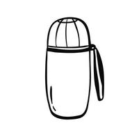 sport- water fles icoon set. vlak tekenfilm stijl, schets icoon en gemakkelijk lijn pictogram. geïsoleerd vector illustratie. tekening