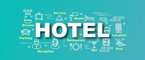 hotel vector trendy banner