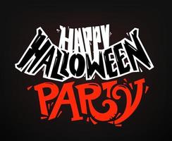 happy halloween party kleuren vector logo