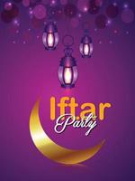 creatieve Arabische lantaarn van iftar-feestachtergrond vector