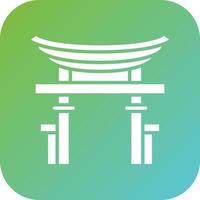 torii poort vector icoon stijl