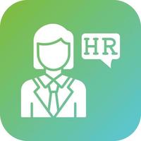 hr specialist vrouw vector icoon stijl