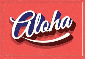 aloha retro typografie vector