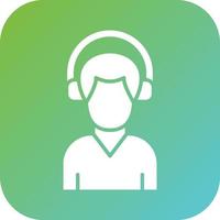 luisteren muziek- vector icoon stijl