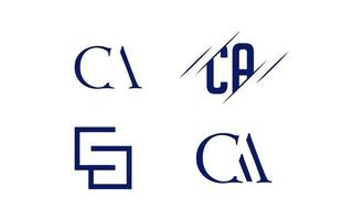 eerste ac, ca, a, c logo sjabloon vectorillustratie vector