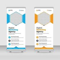 corporate roll-up stand banner sjabloonontwerp voor een bedrijf vector