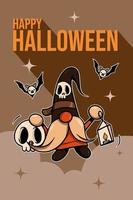 halloween kabouter, gelukkig halloween vector.eps vector