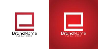 brief e plein logo ontwerp sjabloon vector