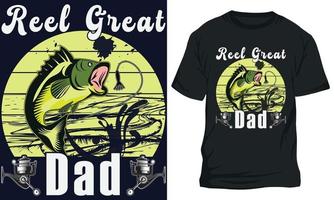 verbazingwekkend visvangst t-shirt ontwerp haspel Super goed vader vector