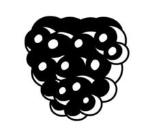 braam fruit zwart icoon geïsoleerd Aan wit achtergrond. tekening gemakkelijk vector embleem, zomer sappig voedsel. sap pakket of logo ontwerp element.