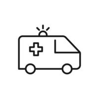 bewerkbare icoon van ambulance, vector illustratie geïsoleerd Aan wit achtergrond. gebruik makend van voor presentatie, website of mobiel app
