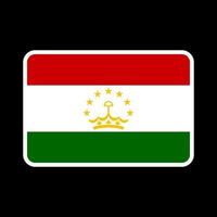 vlag van tadzjikistan, officiële kleuren en verhoudingen. vectorillustratie. vector