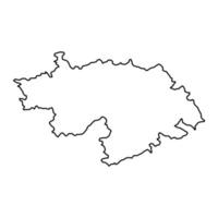 centraal sava kaart, regio van Slovenië. vector illustratie.